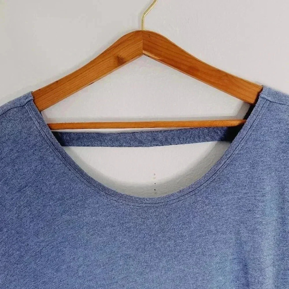 Victoria's Secret VS Blue Terrycloth Relaxed Fit Tee Open Back Loungewear Size L - Picture 2 of 6